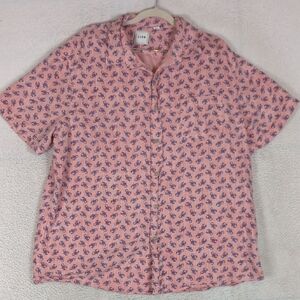 ROWM Men's Pink Scorpion Print‎ Button Down Shirt Size XL